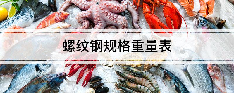 螺紋鋼規(guī)格重量表(圖1)