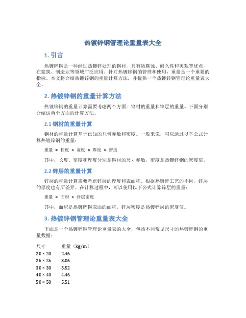 鍍鋅鋼管的重量計(jì)算(圖3)